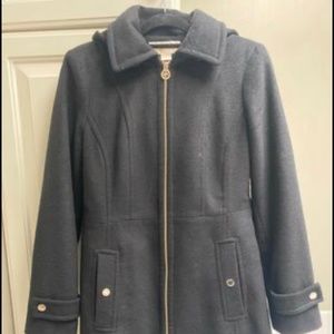 Michaels Kors hooded wool coat small